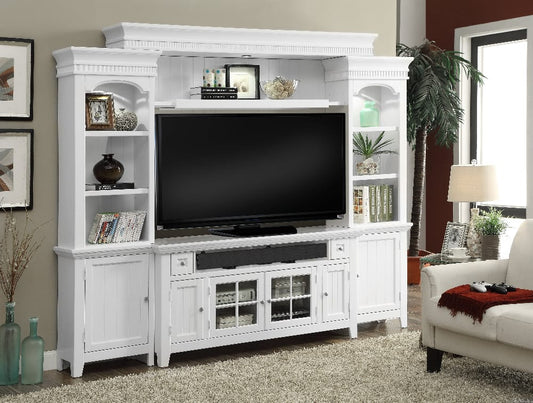 Parker House - Tidewater 4PC 112in Entertainment Wall Unit in Vintage White - TID#172-4 view 2