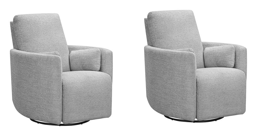 Parker House - Turner - Vincent Fog Manual Swivel Glider Recliner (Set of 2) - Vincent Fog - MTUR-KIT-812GS-2-VNCF view 1