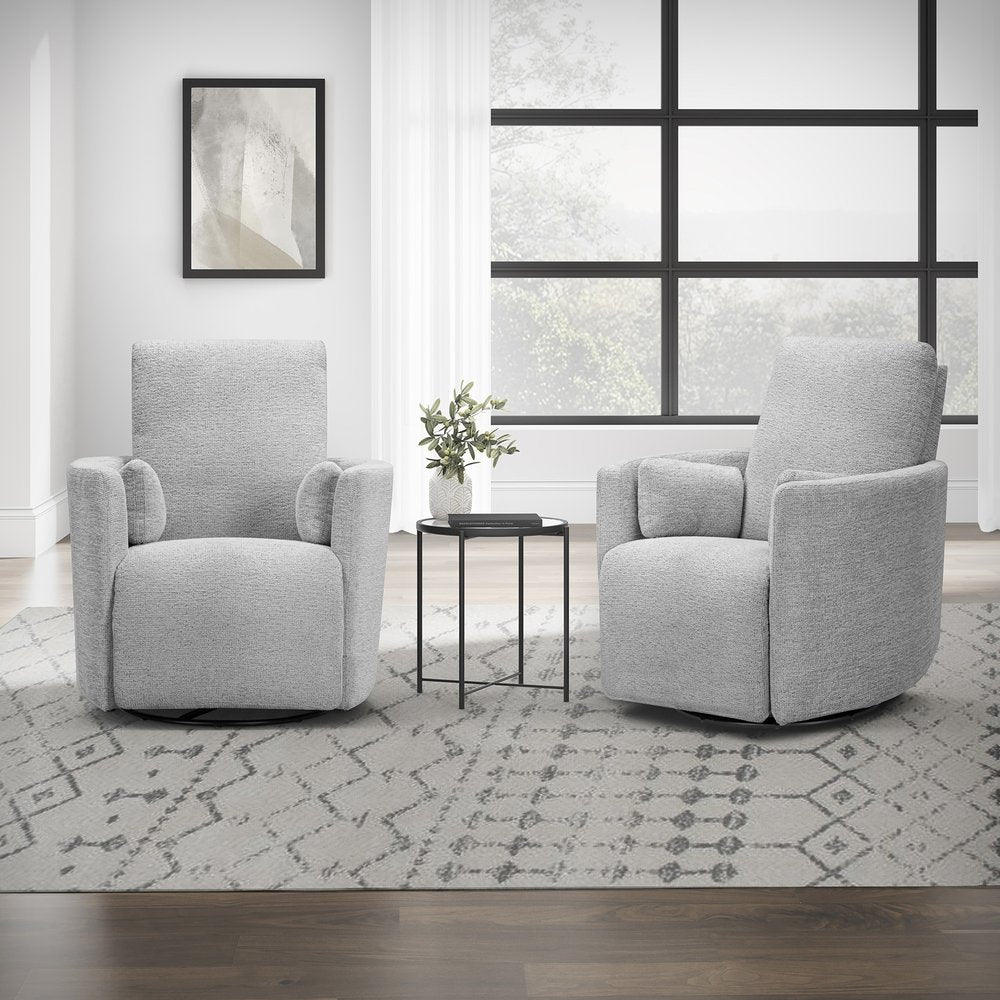Parker House - Turner - Vincent Fog Manual Swivel Glider Recliner (Set of 2) - Vincent Fog - MTUR-KIT-812GS-2-VNCF view 2