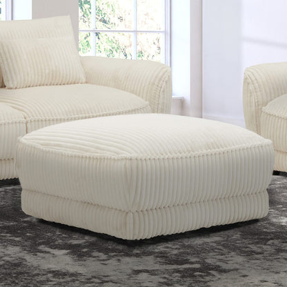 Parker House - Utopia - Mega Ivory Ottoman with Casters - SUTP#900-MGIV view 3