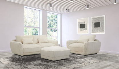 Parker House - Utopia - Mega Ivory Ottoman with Casters - SUTP#900-MGIV view 4