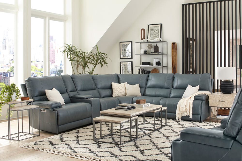 Parker House - Whitman Verona Azure 6-Piece Sectional - Package A - MWHI-PACKA(H)-P50-VAZ view 4