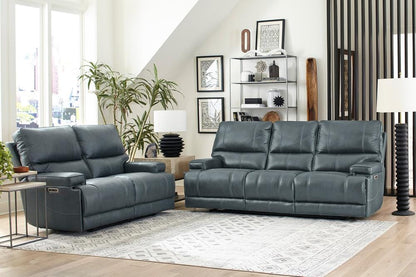 Parker House - Whitman - Verona Azure - Powered By Freemotion Power Reclining Sofa and Loveseat - MWHI-32PH-P25-VAZ view 2