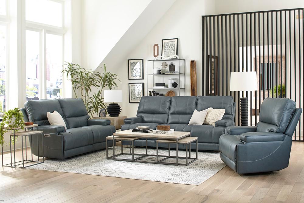 Parker House - Whitman - Verona Azure - Powered By Freemotion Power Reclining Sofa Loveseat and Recliner - MWHI-321PH-P25-VAZ view 2