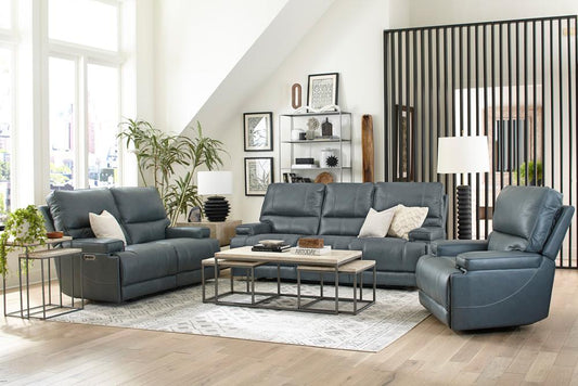 Parker House - Whitman - Verona Azure - Powered By Freemotion Power Reclining Sofa Loveseat and Recliner - MWHI-321PH-P25-VAZ view 2