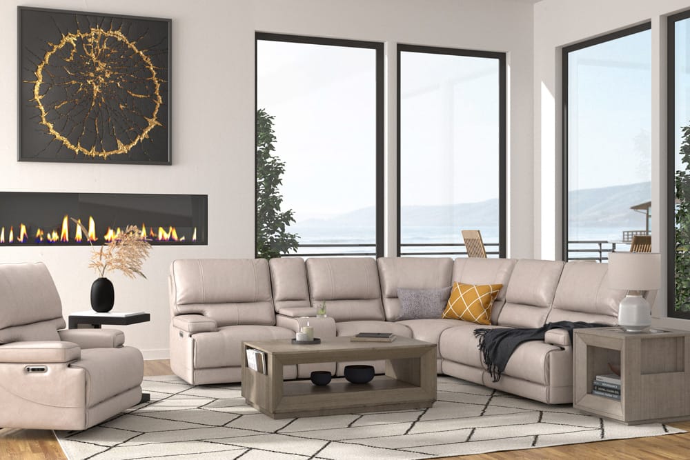 Parker House - Whitman Verona Linen 6-Piece Sectional - Package A - MWHI-PACKA(H)-P50-VLI view 6