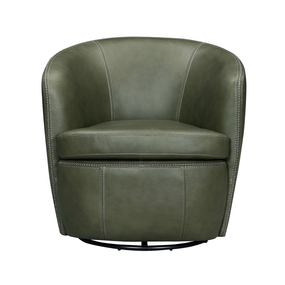 Parker Living - Barolo - Lyric Sage 100% Italian Leather Swivel Club Chair - SBAR912S-LYSG view 5