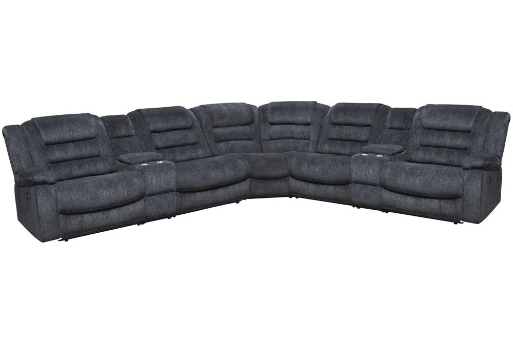 Parker Living - Bolton - Misty Storm 7 Piece Modular Reclining Sectional and Entertainment Console - MBOL-PACKT7-MISS view 1