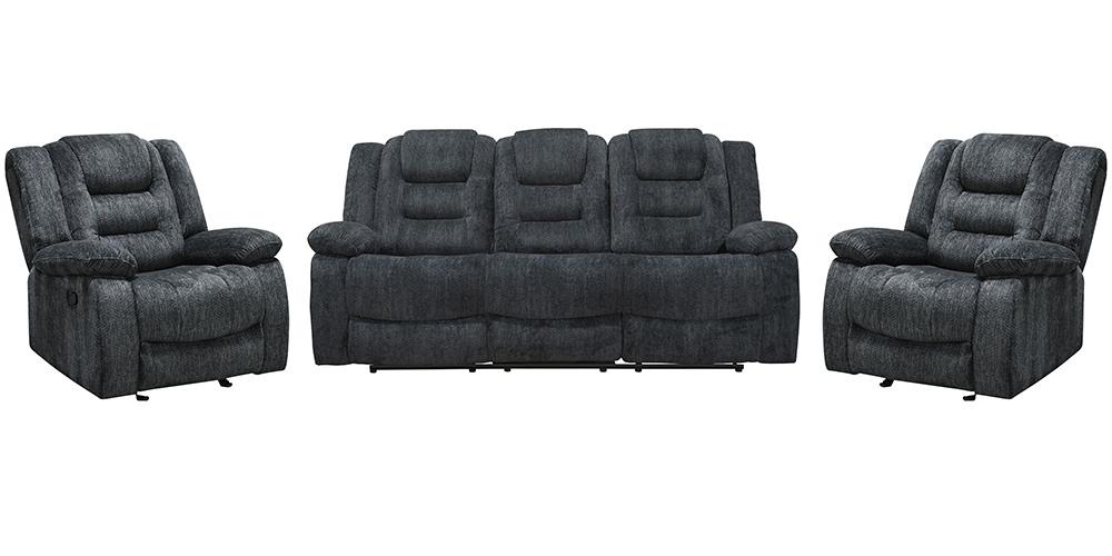 Parker House - Bolton - Misty Storm Manual Glider Reclining Sofa and Two Recliners - MBOL-311-MISS veiw 1