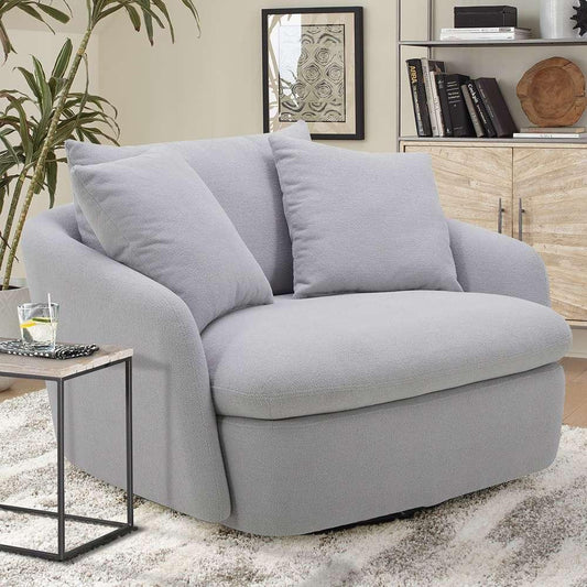 Parker House - Boomer - Dove Grey Large Swivel Chair w/ 2 toss plws - SBMR#912S-DMDV veiw 1