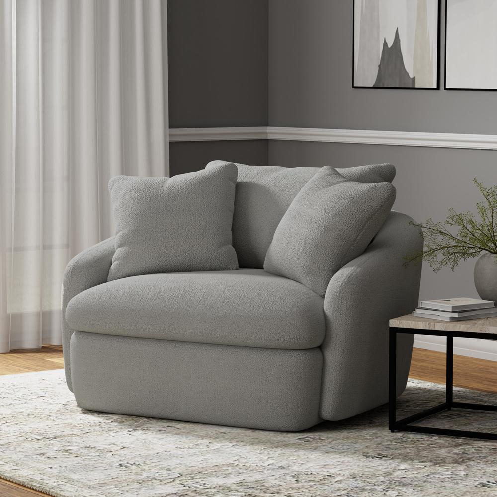 Parker House - Boomer - Dove Grey Large Swivel Chair w/ 2 toss plws - SBMR#912S-DMDV veiw 2