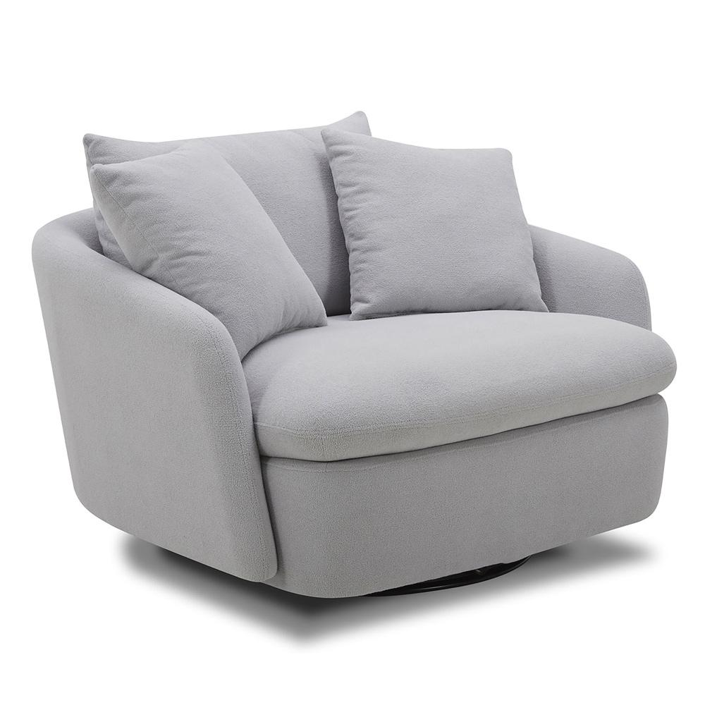 Parker House - Boomer - Dove Grey Large Swivel Chair w/ 2 toss plws - SBMR#912S-DMDV veiw 3