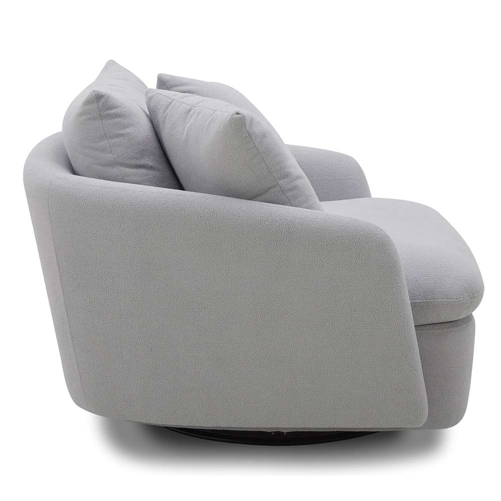 Parker House - Boomer - Dove Grey Large Swivel Chair w/ 2 toss plws - SBMR#912S-DMDV veiw 4