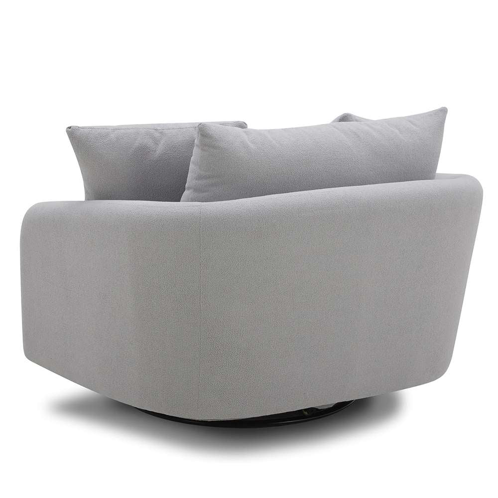 Parker House - Boomer - Dove Grey Large Swivel Chair w/ 2 toss plws - SBMR#912S-DMDV veiw 5