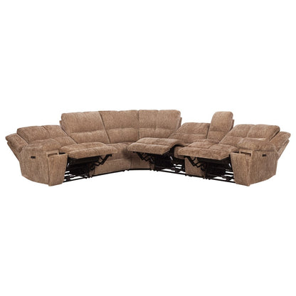 Parker Living - Bronco - Plush Tobacco 6 Piece Modular Zero Gravity Power Reclining Sectional with Power Adjustable Headrests - MBRC-KIT-6A-P2Z-PLTB view 3