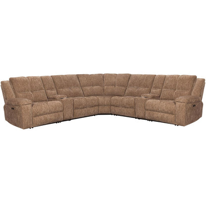Parker Living - Bronco - Plush Tobacco 7 Piece Modular Zero Gravity Power Reclining Sectional with Power Adjustable Headrests - MBRC-KIT-7A-P2Z-PLTB view 1