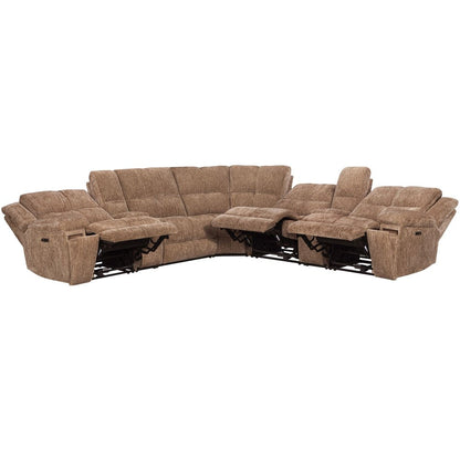Parker Living - Bronco - Plush Tobacco 7 Piece Modular Zero Gravity Power Reclining Sectional with Power Adjustable Headrests - MBRC-KIT-7A-P2Z-PLTB view 3