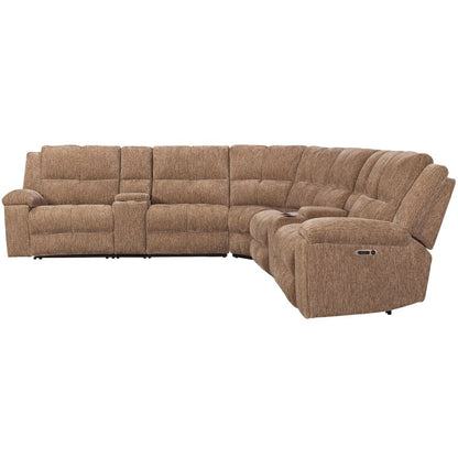 Parker Living - Bronco - Plush Tobacco 7 Piece Modular Zero Gravity Power Reclining Sectional with Power Adjustable Headrests - MBRC-KIT-7A-P2Z-PLTB view 5