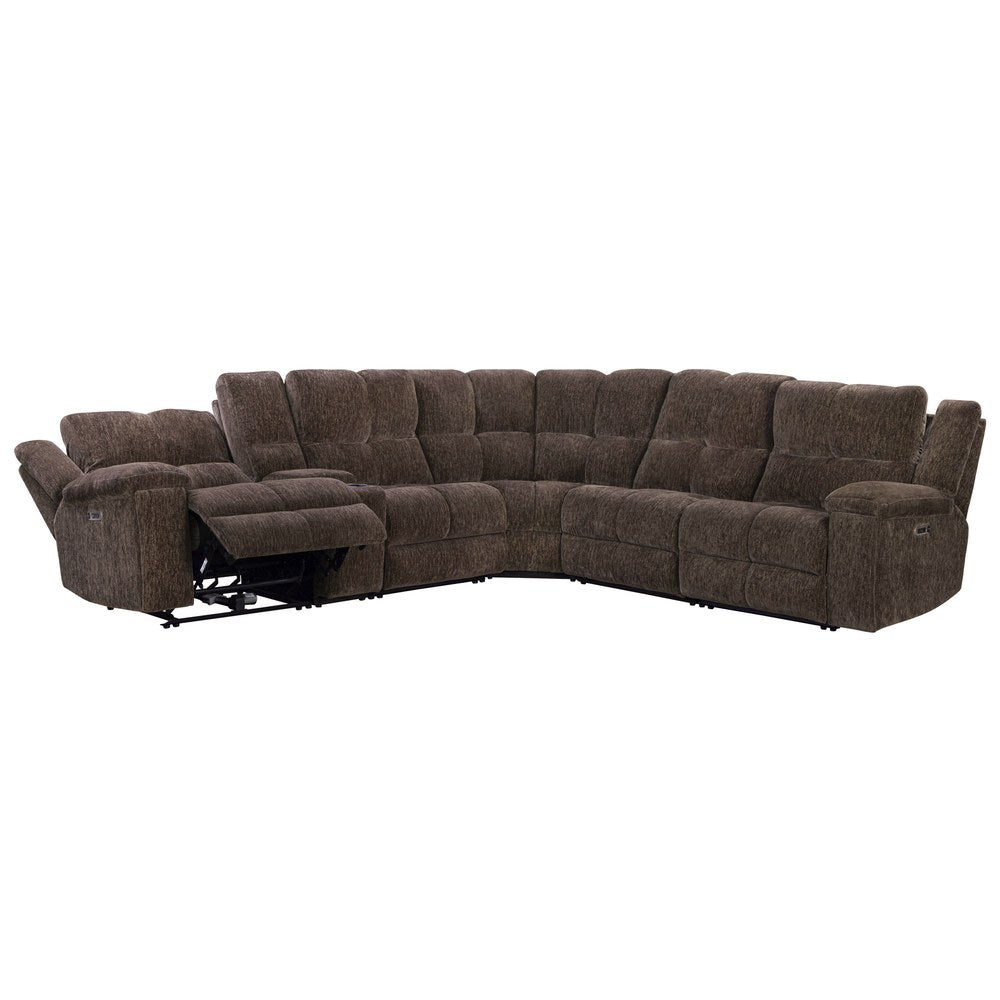Parker Living - Bronco - Plush Umber 6 Piece Modular Zero Gravity Power Reclining Sectional with Power Adjustable Headrests - MBRC-KIT-6A-P2Z-PLUB view 3