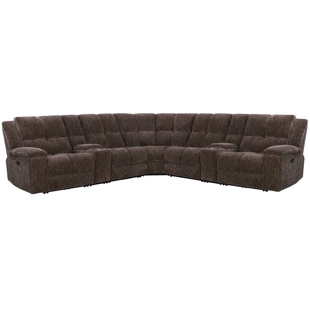 Parker Living - Bronco - Plush Umber 7 Piece Modular Manual Reclining Sectional - MBRC-KIT-7A-PLUB view 1