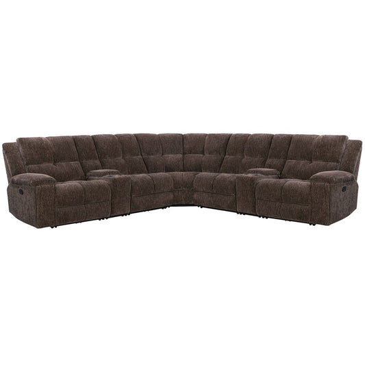 Parker Living - Bronco - Plush Umber 7 Piece Modular Manual Reclining Sectional - MBRC-KIT-7A-PLUB view 1