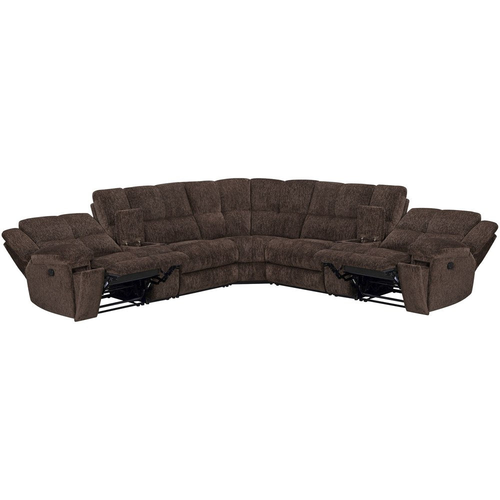 Parker Living - Bronco - Plush Umber 7 Piece Modular Manual Reclining Sectional - MBRC-KIT-7A-PLUB view 2