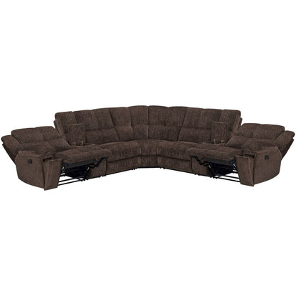 Parker Living - Bronco - Plush Umber 7 Piece Modular Manual Reclining Sectional - MBRC-KIT-7A-PLUB view 2