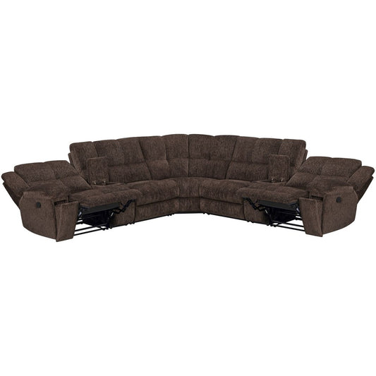 Parker Living - Bronco - Plush Umber 7 Piece Modular Manual Reclining Sectional - MBRC-KIT-7A-PLUB view 2