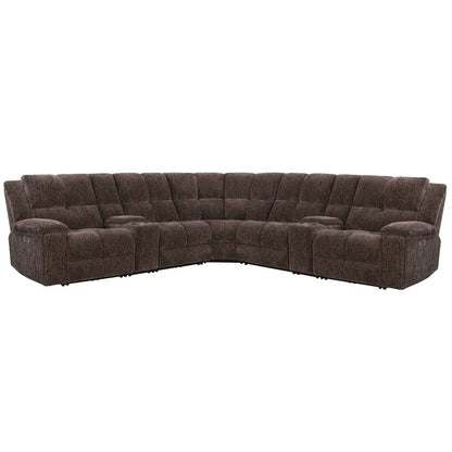 Parker Living - Bronco - Plush Umber 7 Piece Modular Zero Gravity Power Reclining Sectional with Power Adjustable Headrests - MBRC-KIT-7A-P2Z-PLUB view 1