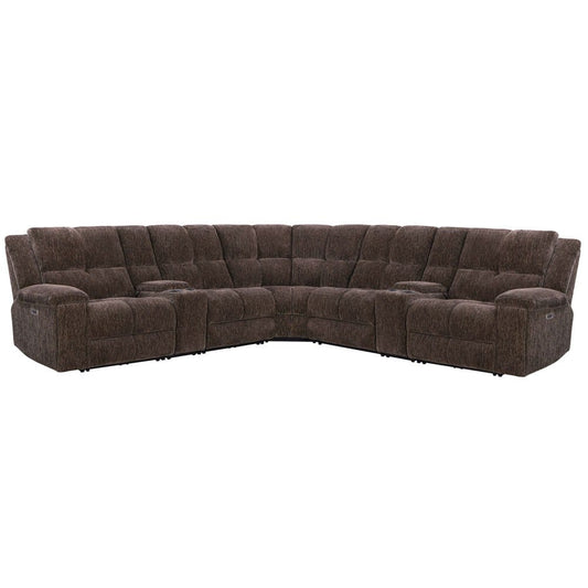 Parker Living - Bronco - Plush Umber 7 Piece Modular Zero Gravity Power Reclining Sectional with Power Adjustable Headrests - MBRC-KIT-7A-P2Z-PLUB view 1
