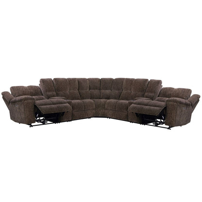 Parker Living - Bronco - Plush Umber 7 Piece Modular Zero Gravity Power Reclining Sectional with Power Adjustable Headrests - MBRC-KIT-7A-P2Z-PLUB view 3