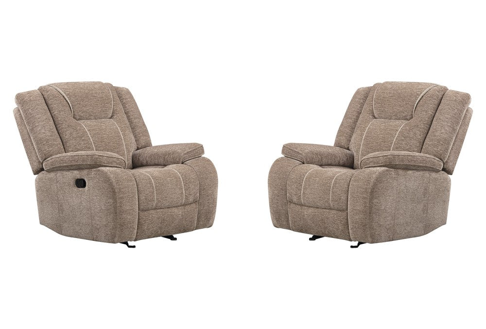 Parker Living - Bruno - Plush Tobacco Manual Glider Recliner (Set of 2) - MBRU-812G-2-PLTB view 1