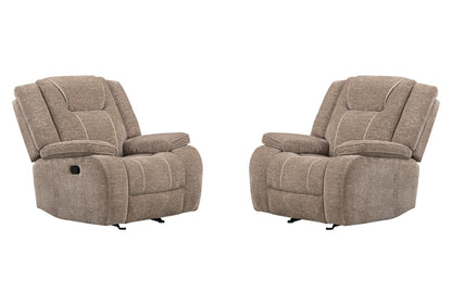 Parker Living - Bruno - Plush Tobacco Manual Glider Recliner (Set of 2) - MBRU-812G-2-PLTB view 1