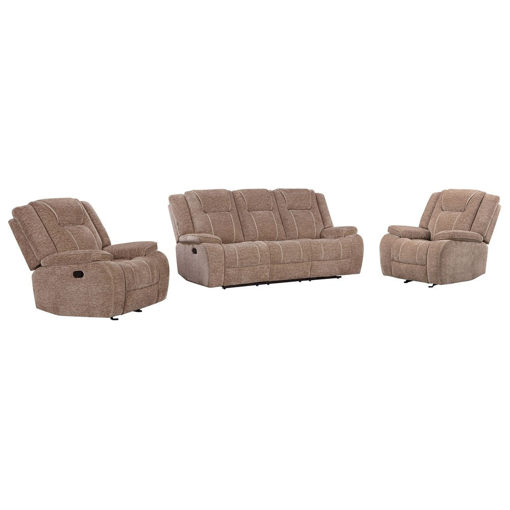 Parker Living - Bruno - Plush Tobacco Manual Sofa and 2 Recliners - MBRU-KIT-311-PLTB view 1