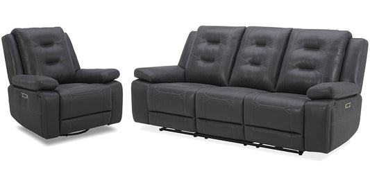 Parker House - Caldwell - Tahoe Charcoal Power Reclining Sofa and Recliner - MCAL-31PH-TACH veiw 1