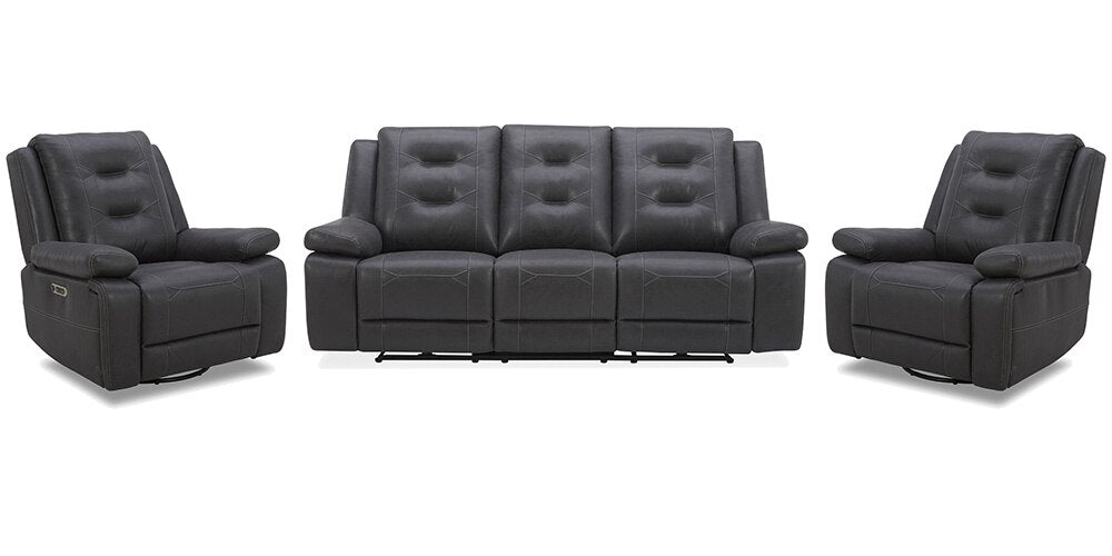 Parker House - Caldwell - Tahoe Charcoal Power Reclining Sofa and Two Recliners - MCAL-311PH-TACH veiw 1