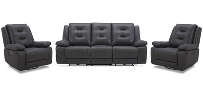 Parker House - Caldwell - Tahoe Charcoal Power Reclining Sofa and Two Recliners - MCAL-311PH-TACH veiw 1
