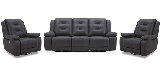 Parker House - Caldwell - Tahoe Charcoal Power Reclining Sofa and Two Recliners - MCAL-311PH-TACH veiw 1