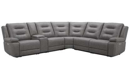 Parker Living - Caldwell - Tahoe Fog 6 Piece Modular Power Reclining Sectional with Power Adjustable Headrests - MCAL-PACKA(H)-TACH view 1