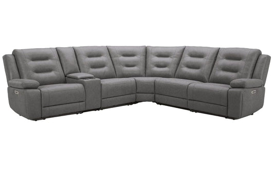 Parker Living - Caldwell - Tahoe Fog 6 Piece Modular Power Reclining Sectional with Power Adjustable Headrests - MCAL-PACKA(H)-TACH view 1