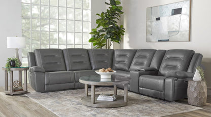 Parker Living - Caldwell - Tahoe Fog 6 Piece Modular Power Reclining Sectional with Power Adjustable Headrests - MCAL-PACKA(H)-TACH view 3
