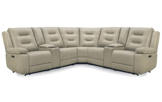 Parker Living - Caldwell - Tahoe Fog 7 Piece Modular Power Reclining Sectional with Power Adjustable Headrests - MCAL-PACKT7(H)-TAFG view 1