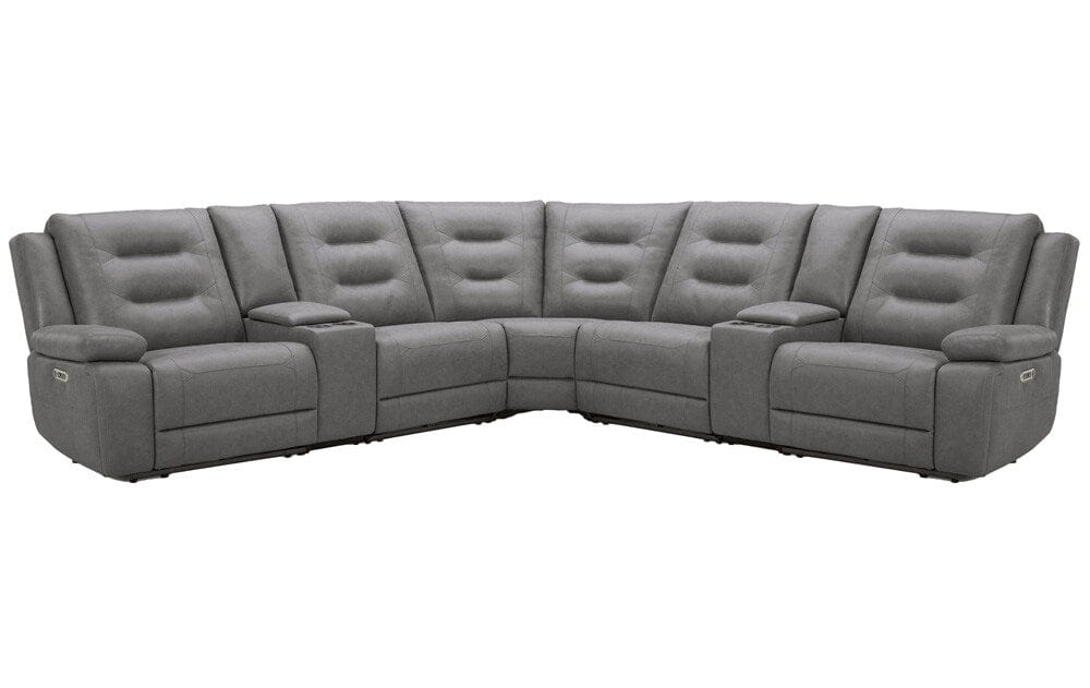 Parker Living - Caldwell - Tahoe Fog 7 Piece Modular Power Reclining Sectional with Power Adjustable Headrests with 2 Consoles - MCAL-PACKT7(H)-TACH view 1