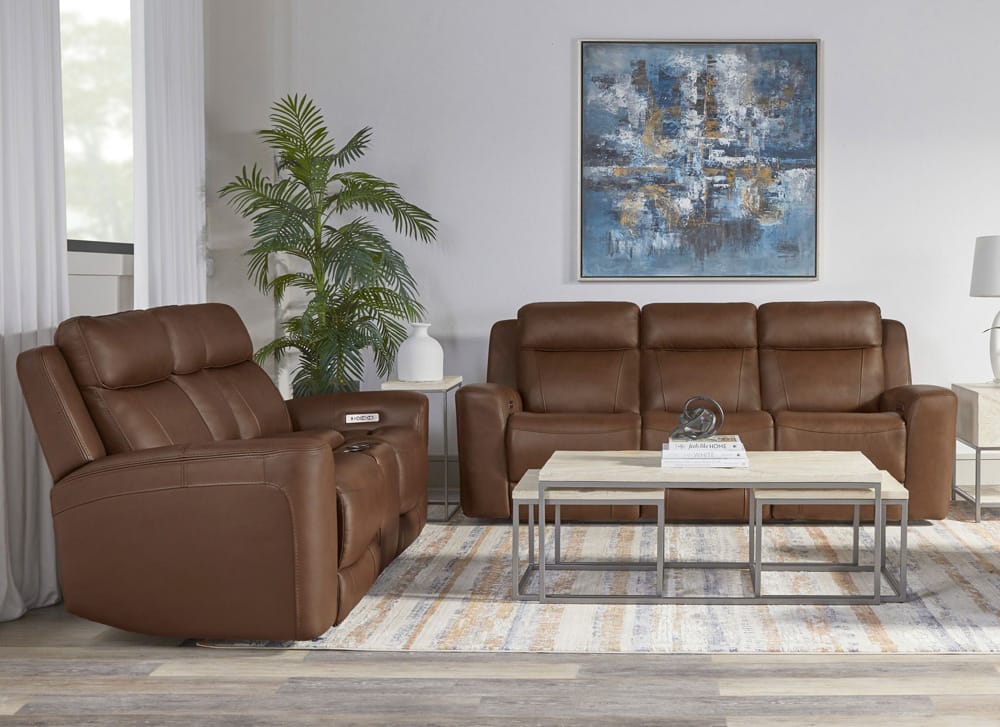 Parker Living - Calgary - Autumn Umber Power Reclining Sofa and Loveseat - MCGR-32PH-ATUB view 3