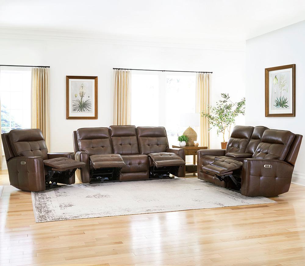Parker House - Canterbury - Acorn Power Reclining Zero Gravity Sofa, Loveseat and Recliner - MCAN-321PHZ-ACO veiw 3
