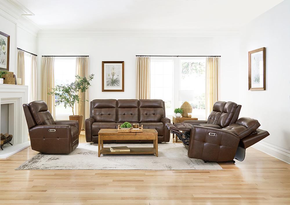Parker House - Canterbury - Acorn Power Reclining Zero Gravity Sofa, Loveseat and Recliner - MCAN-321PHZ-ACO veiw 4