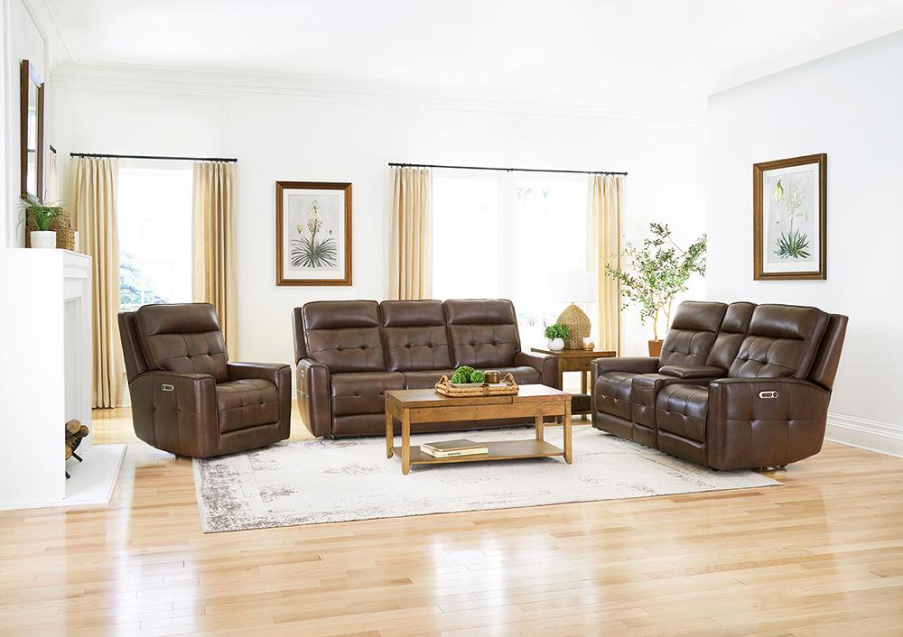Parker House - Canterbury - Acorn Power Reclining Zero Gravity Sofa, Loveseat and Recliner - MCAN-321PHZ-ACO veiw 9