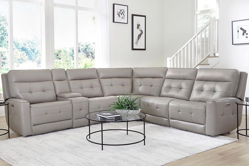 Parker House - Canterbury - Pewter 6 Piece Zero Gravity Modular Power Reclining Sectional - MCAN-PACKA(HZ)-PEW veiw 2