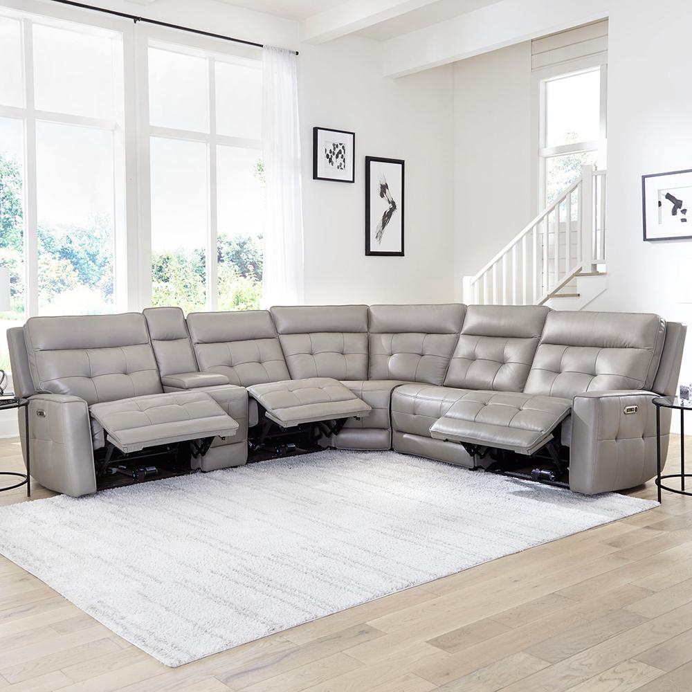 Parker House - Canterbury - Pewter 6 Piece Zero Gravity Modular Power Reclining Sectional - MCAN-PACKA(HZ)-PEW veiw 3