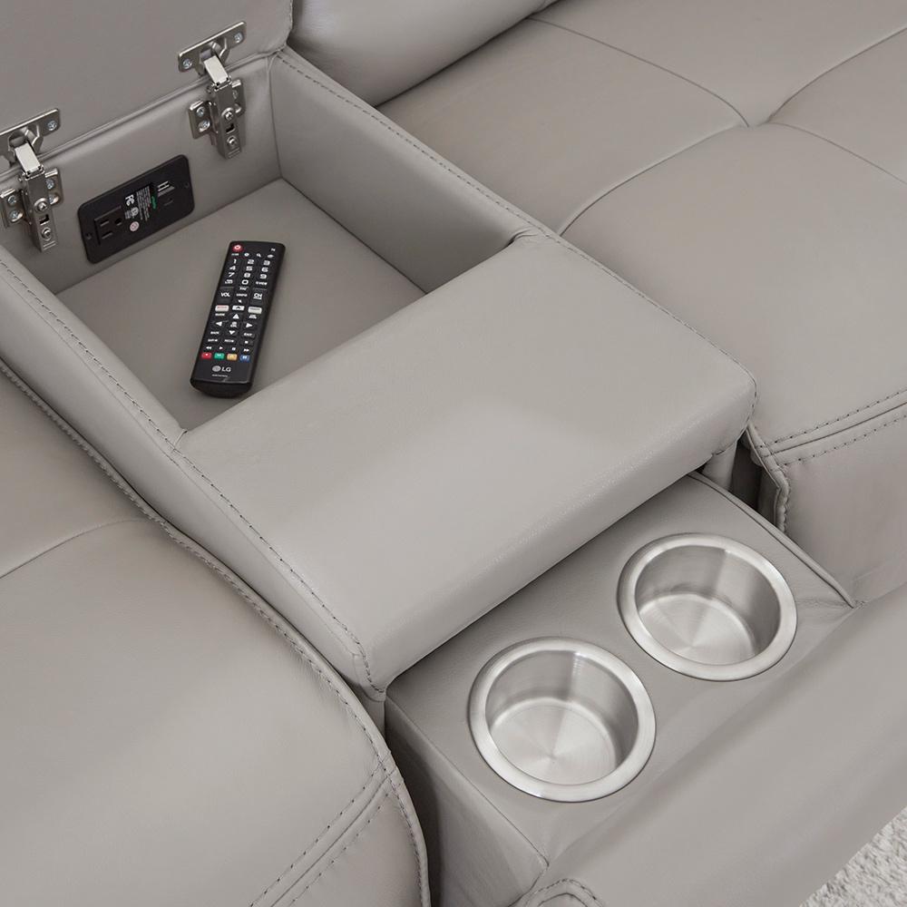 Parker House - Canterbury - Pewter 6 Piece Zero Gravity Modular Power Reclining Sectional - MCAN-PACKA(HZ)-PEW veiw 8